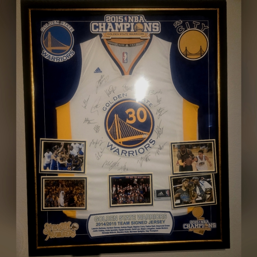 Golden State Warriors signed Championship team Jersey (2014-15)